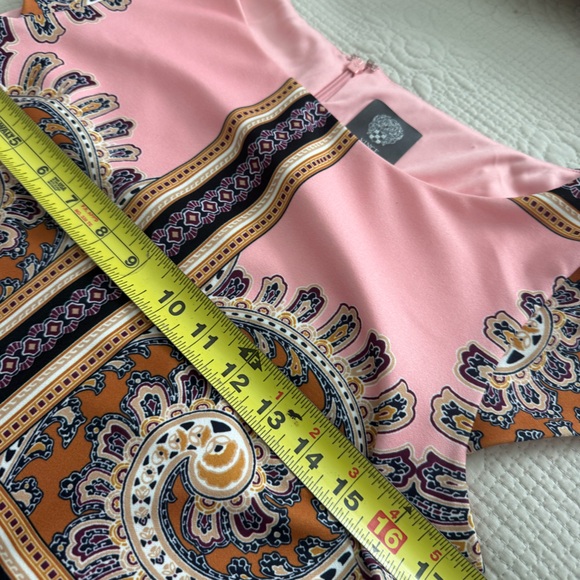 Vince Camuto Elegant Pink Paisley/Floral Patterned Dress new - Picture 7 of 10